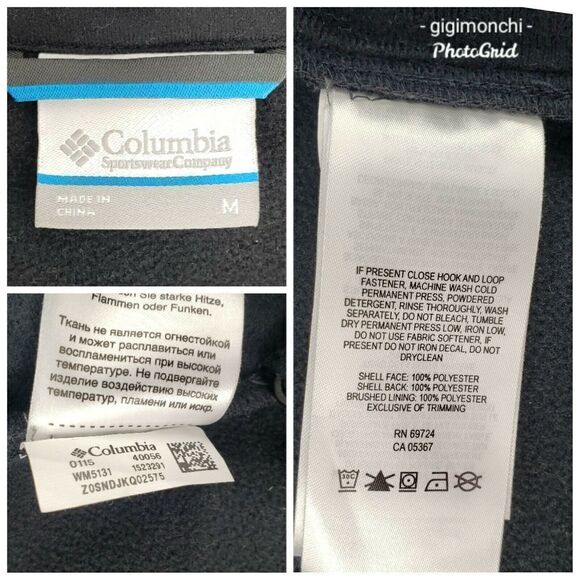 Columbia Mens Jacket Medium Water Repellent Gray Soft Shell Treasure Mountain - Picture 5 of 11